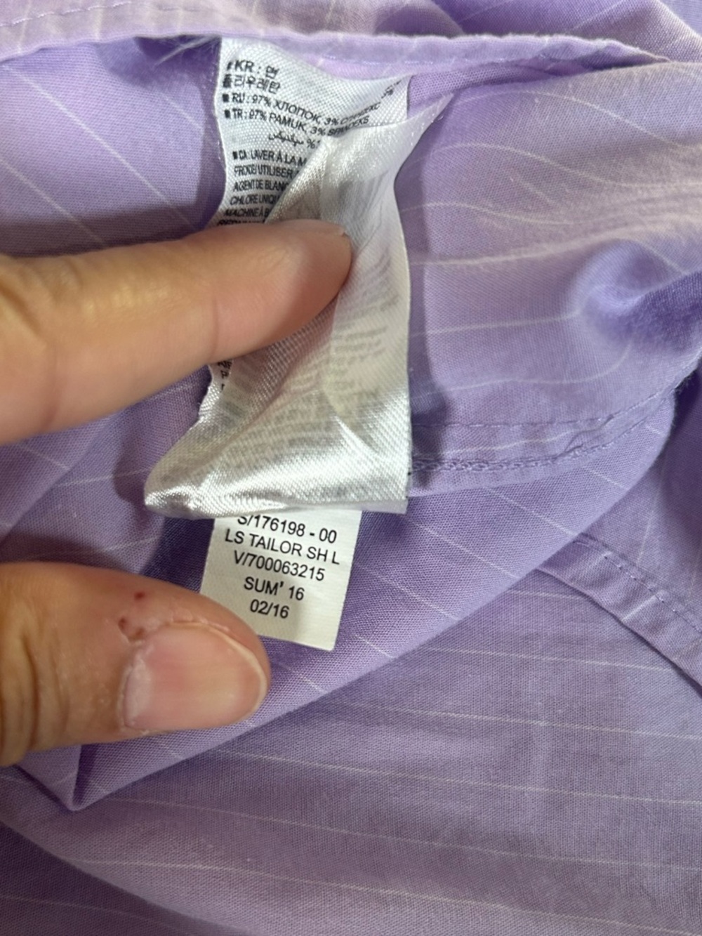 Banana Republic Lavender Pinstripe Dress Shirt - Picture 4 of 8